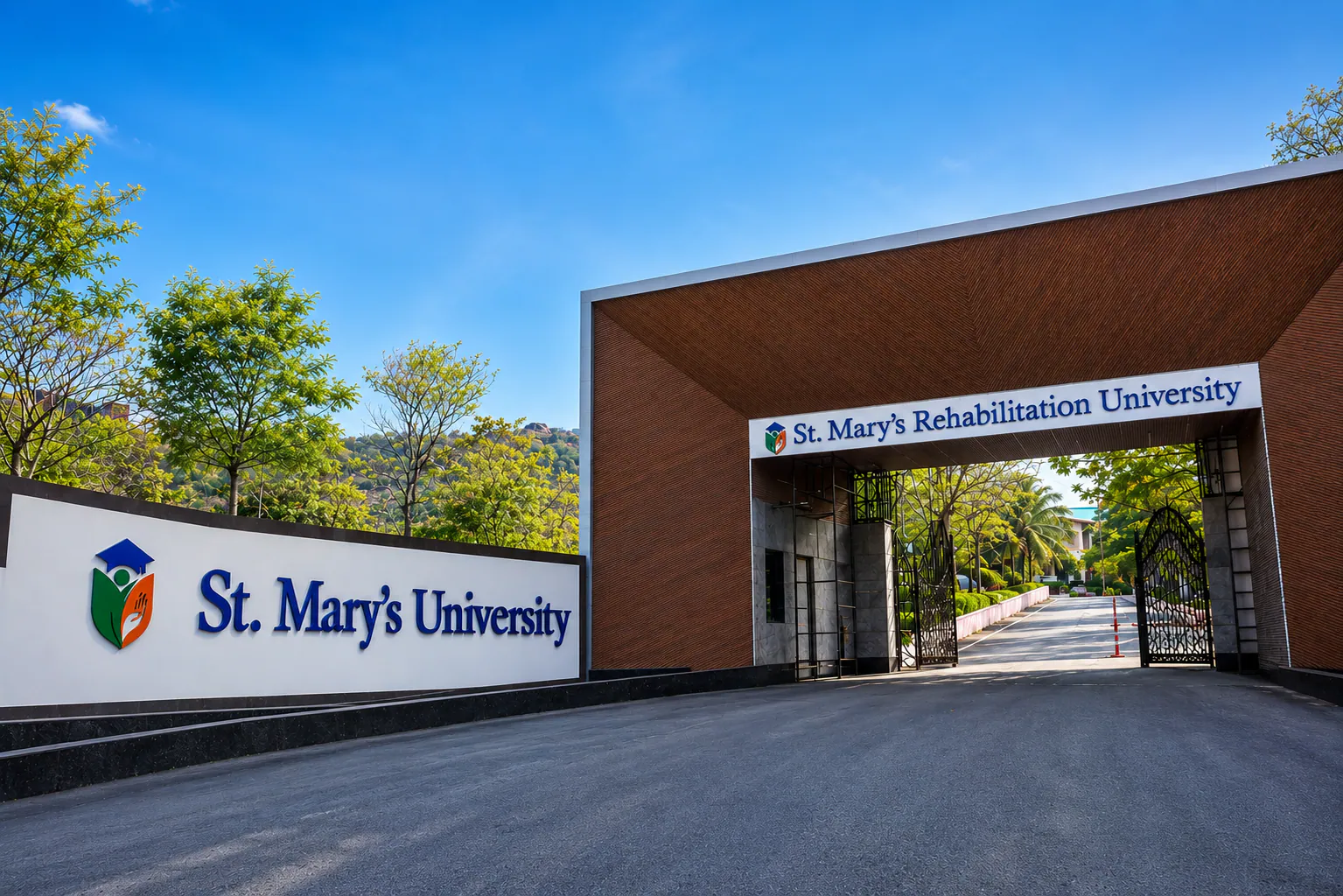 Aerial view of St.Mary's University campus